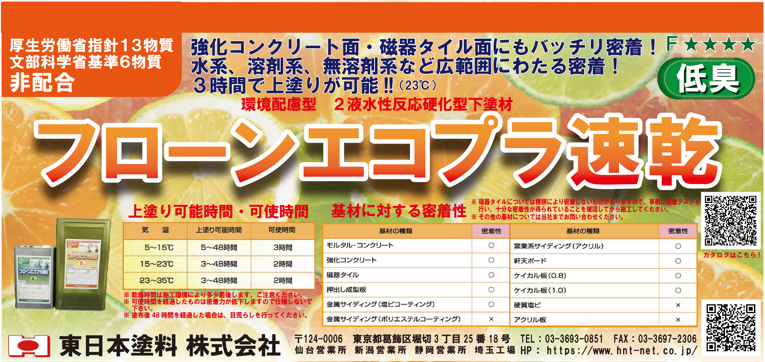 満を持して登場！選ばれ続けて早何年？フローンエコプラ速乾。それは東日本塗料が誇るスーパープライマー！